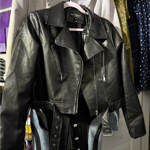 Women's Black Leather Jacket